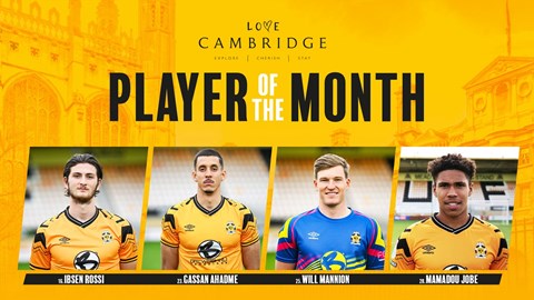 Vote for Love Cambridge April Player of the Month